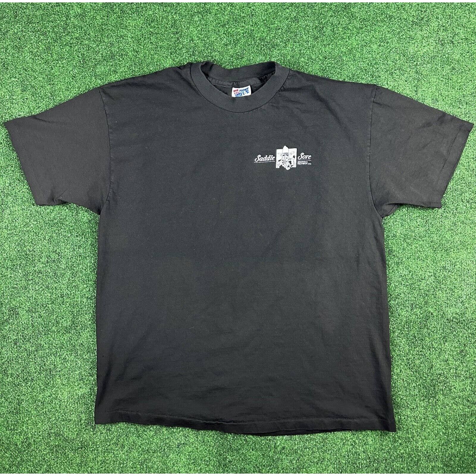 Vintage Vtg 90s Saddle Sore Brewing Beertee T-Shirts, Hoodie, Sweatshirt | FlexRushtees.com
