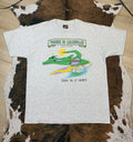 Vintage 90s Surfing Crocodile Funny Tshirt Tee Gran Canaria Hoodie, Sweatshirt | FlexRushtees.com