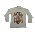Anvil Vintage Betty Boop Shirt Mens Small Gray Long Sleeve Graphic Anvil Made Usa 90s