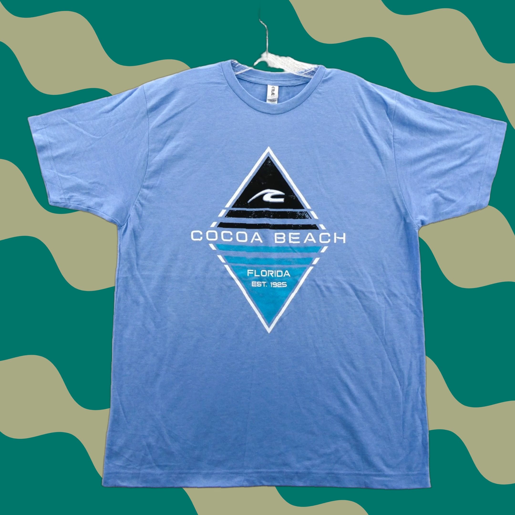 Tultex Vintage Cocoa Beach Shirt Tultex Men S Large Blue Nature Travel T Shirt 90s Beach Theme Mens