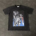 Vintage Anime Gundam Graphic Printed Casual T Shirt