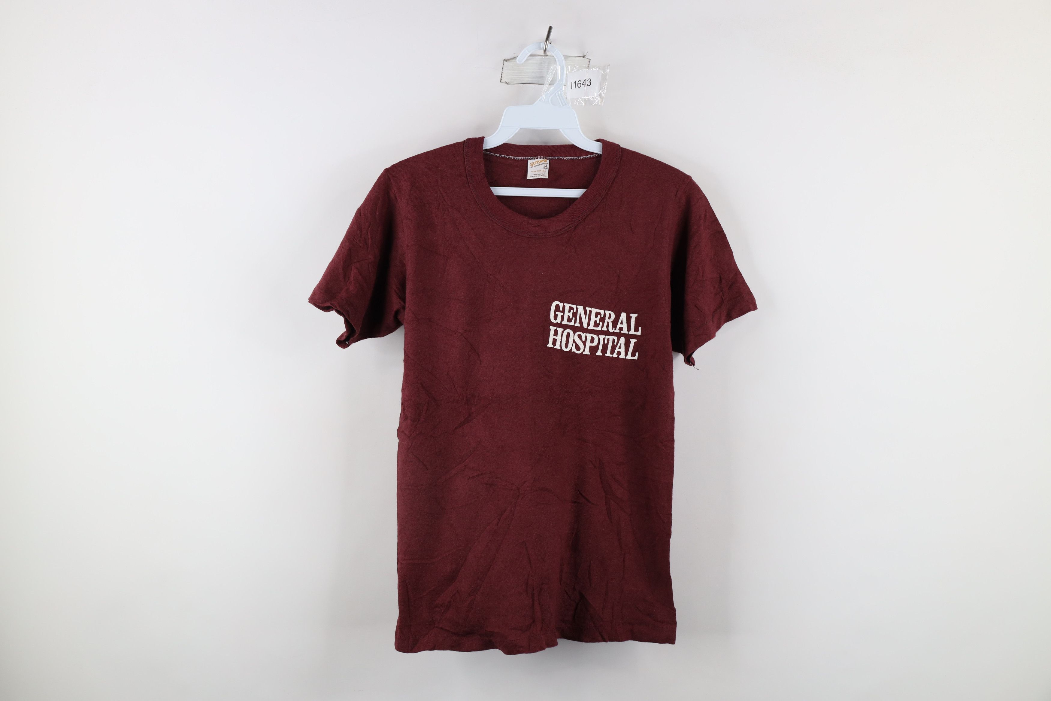 Vintage 60s 70s Spell Out General Hospital Show T Shirt Usa