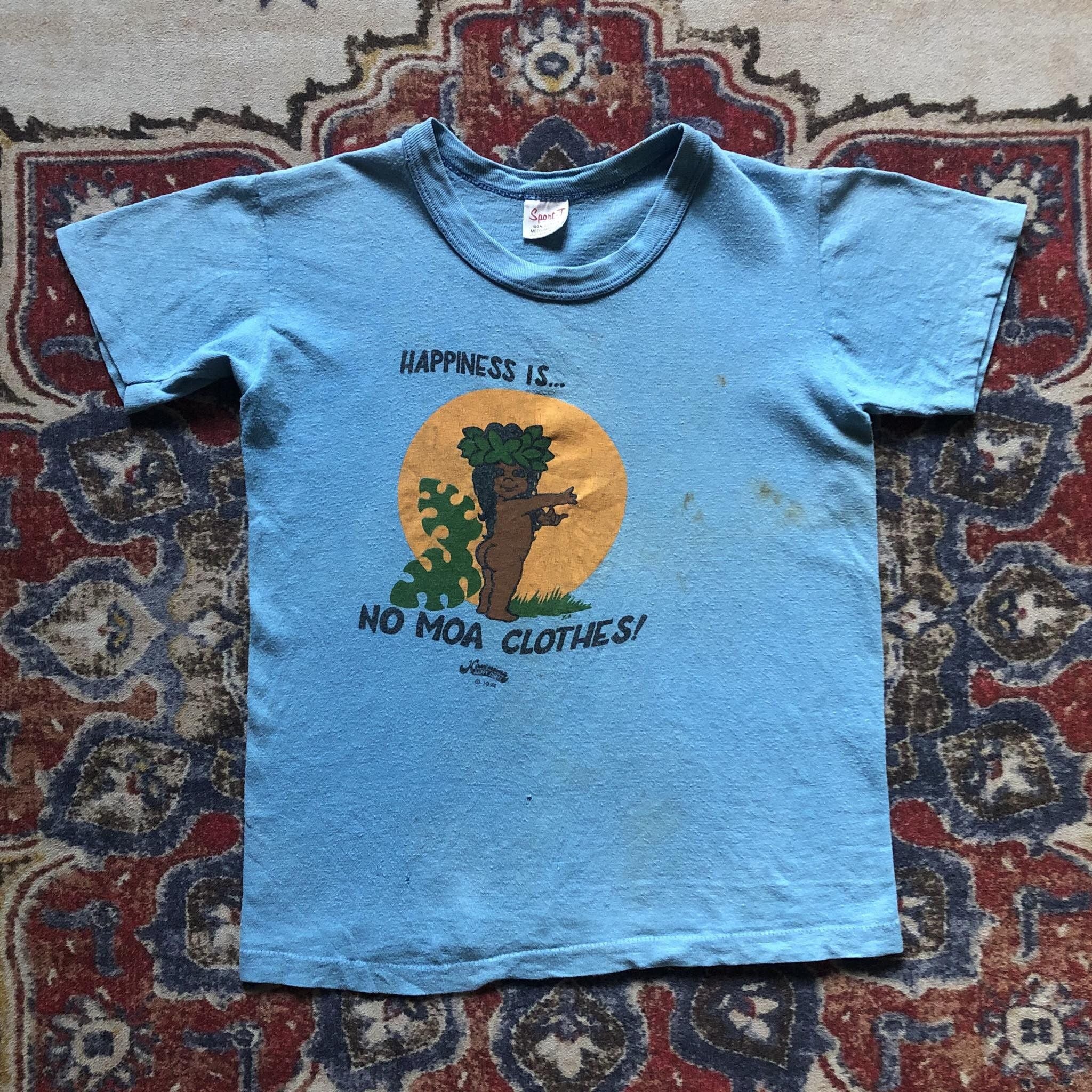 Vintage 70s Hawaiian Art T Shirt