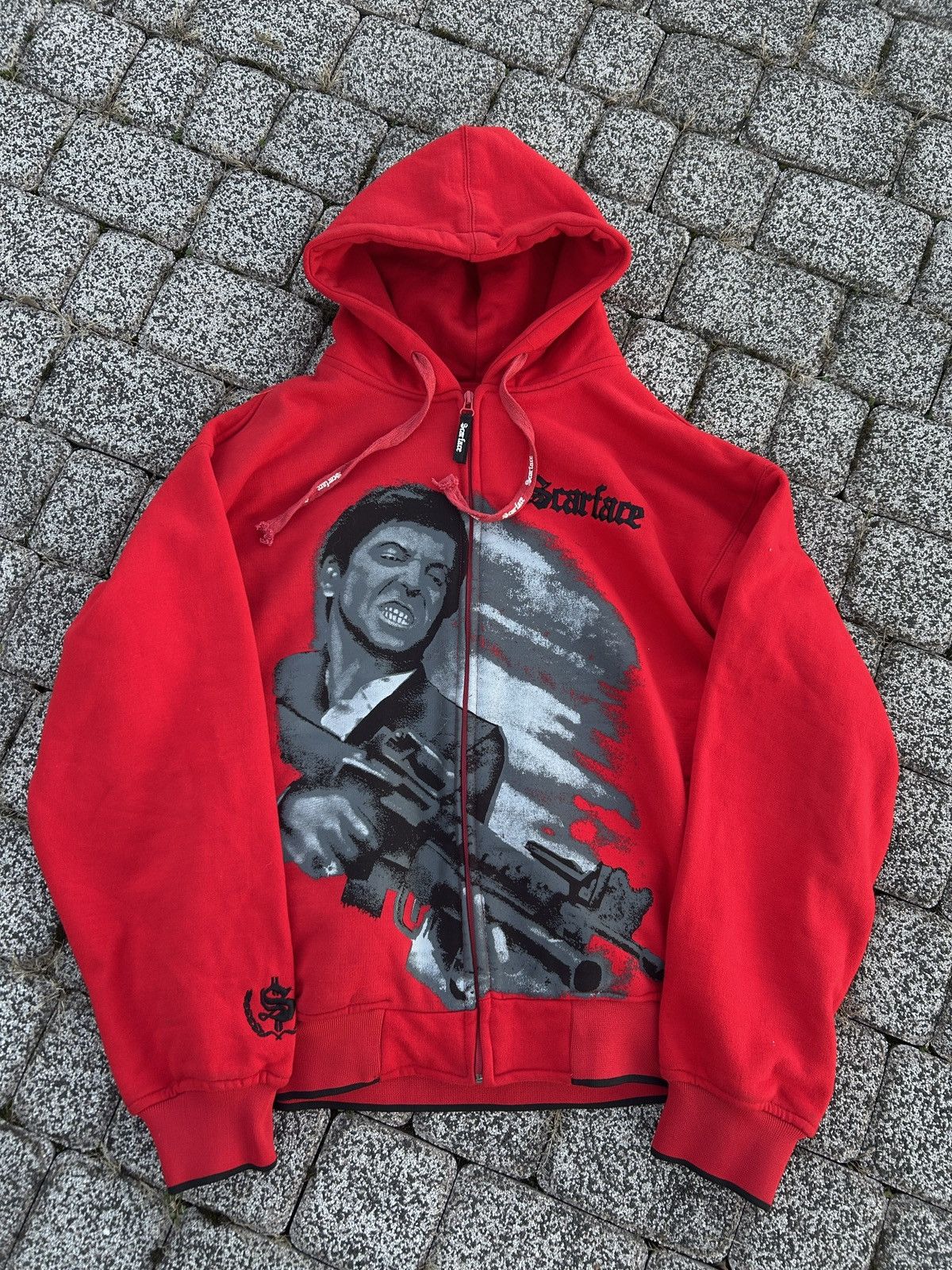Vintage Scarface Tony Montana 1983 Vintage Hoodie Zip Rare 80s 90s