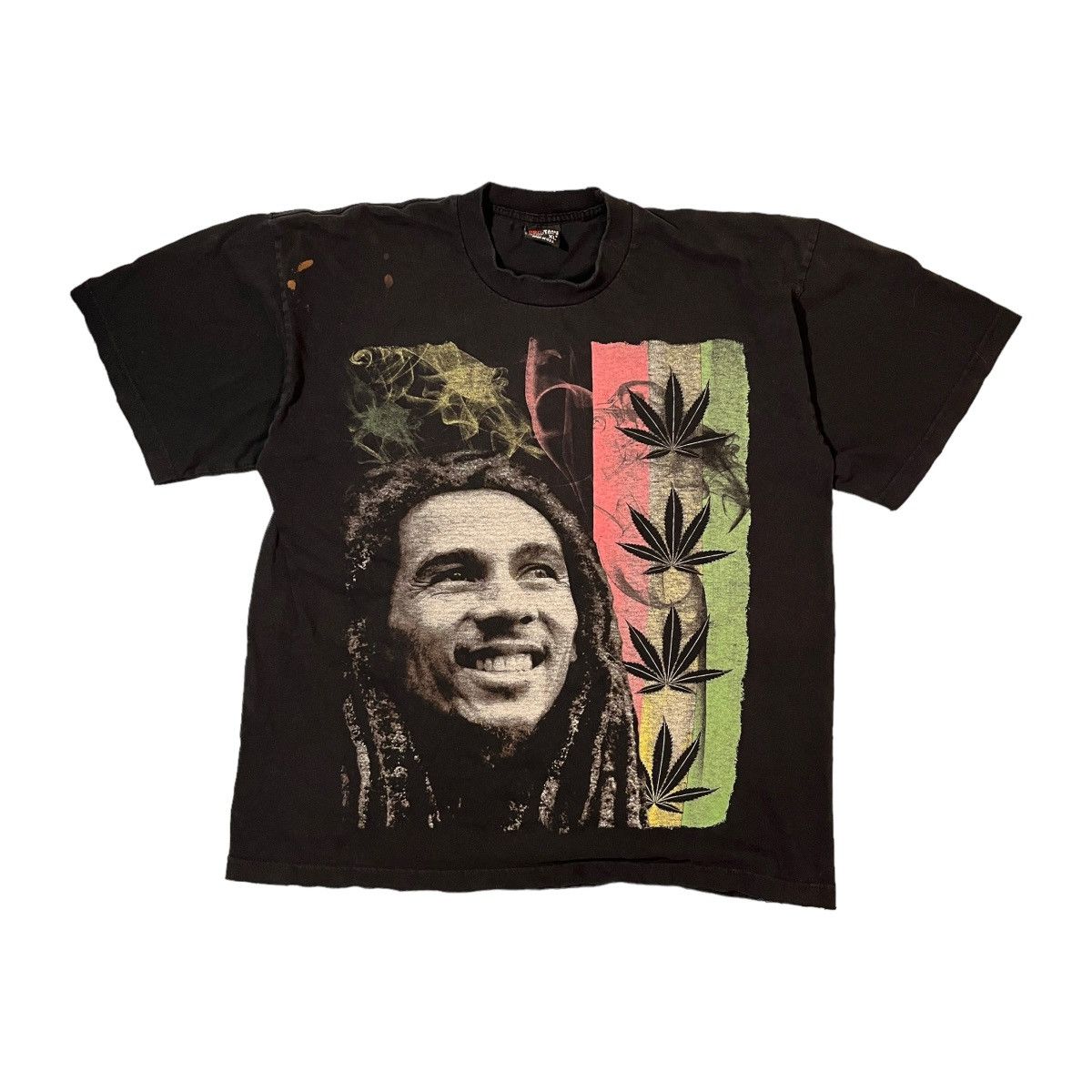 Vintage 2000s Bob Marley Kush All Over Print Tee Hoodie, Sweatshirt | FlexRushtees.com