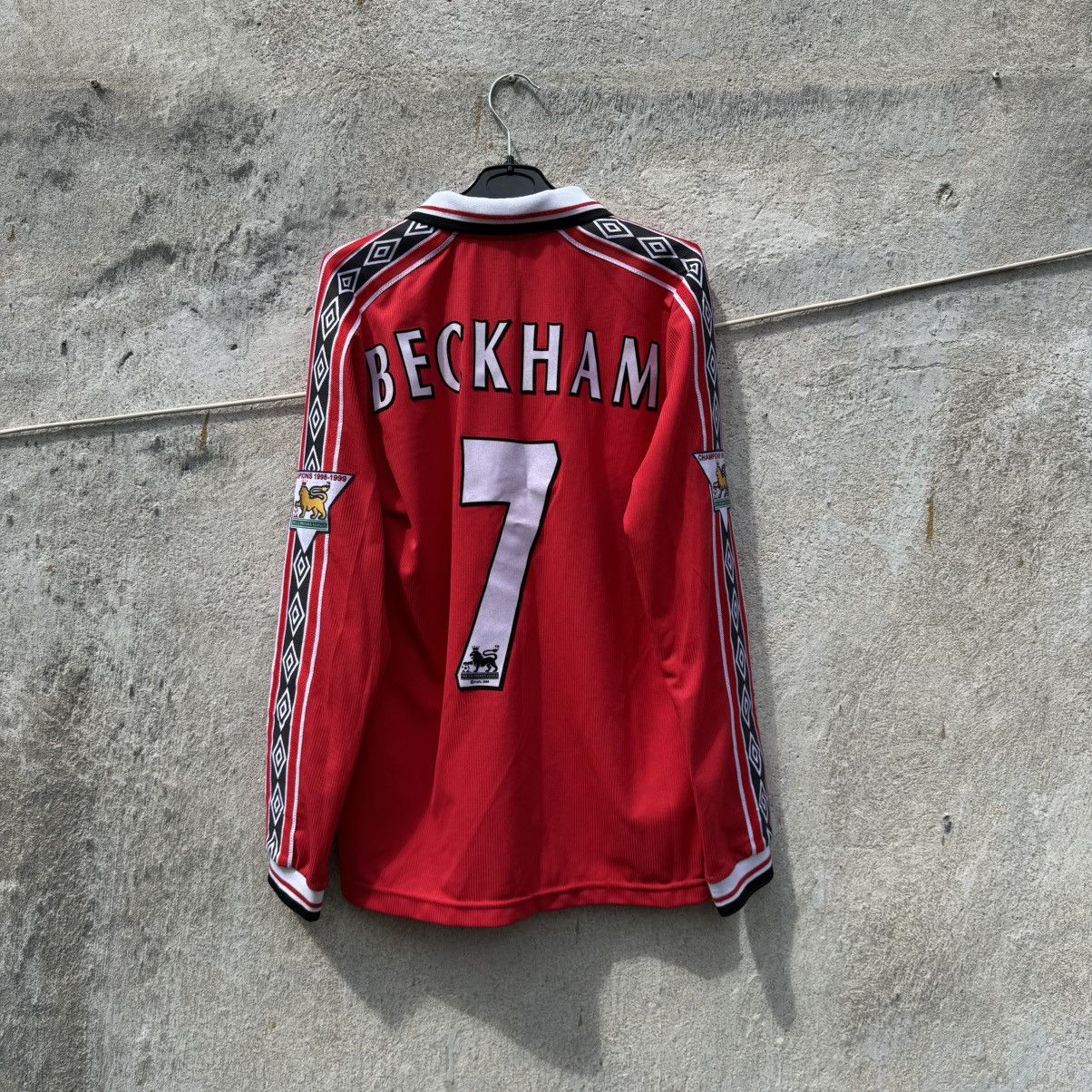 David Beckham Vintage Manchester United David Beckham Jersey Long Bpl 90s