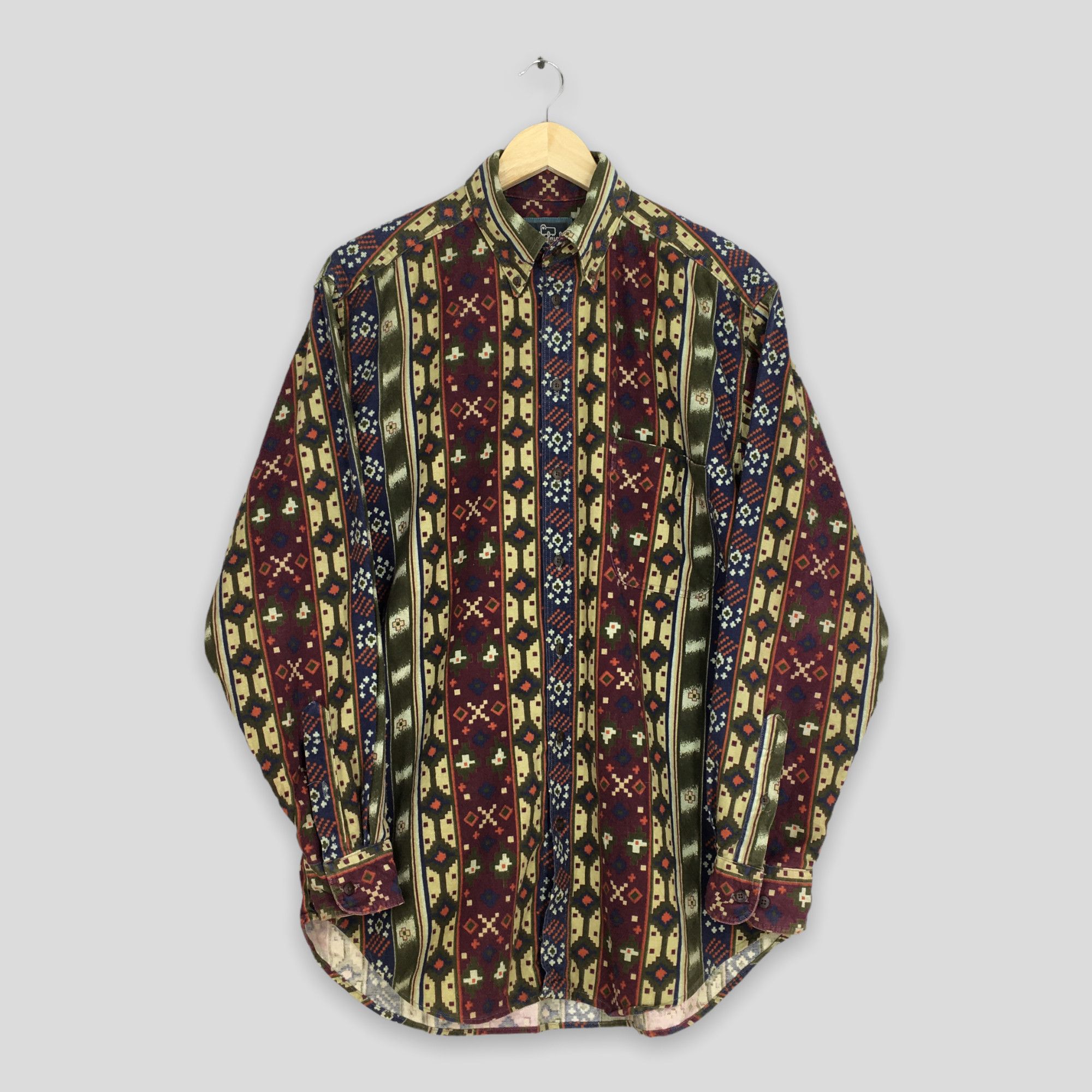 Woolen Mills Woolrich Psychedelic Aztec Navajo Western Shirt Medium