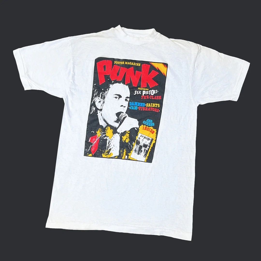 Vintage Sex Pistols 80s Punk Magazine Cover Vtg The Clash Band Tee Hoodie, Sweatshirt | FlexRushtees.com