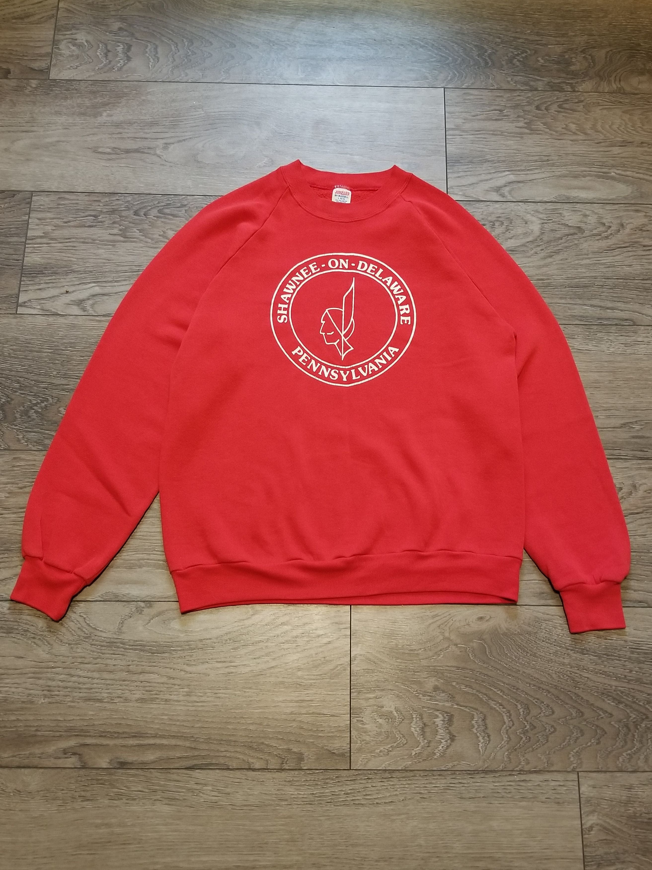 Vintage Jerzees Shawnee On Deleware Raglan Crewneck