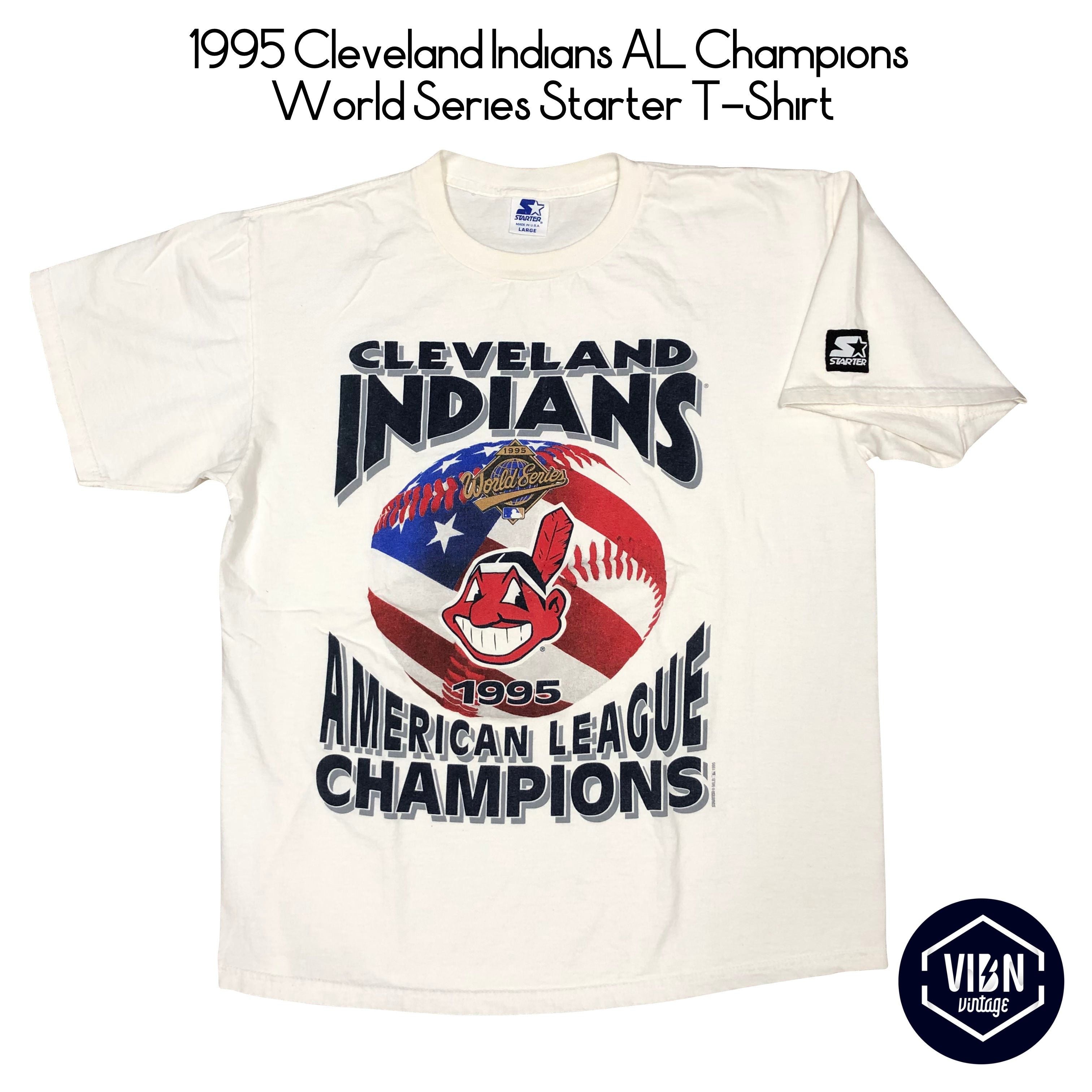 Starter X Vintage Vintage Cleveland Indians Al Champions World Series Starter T Shirt