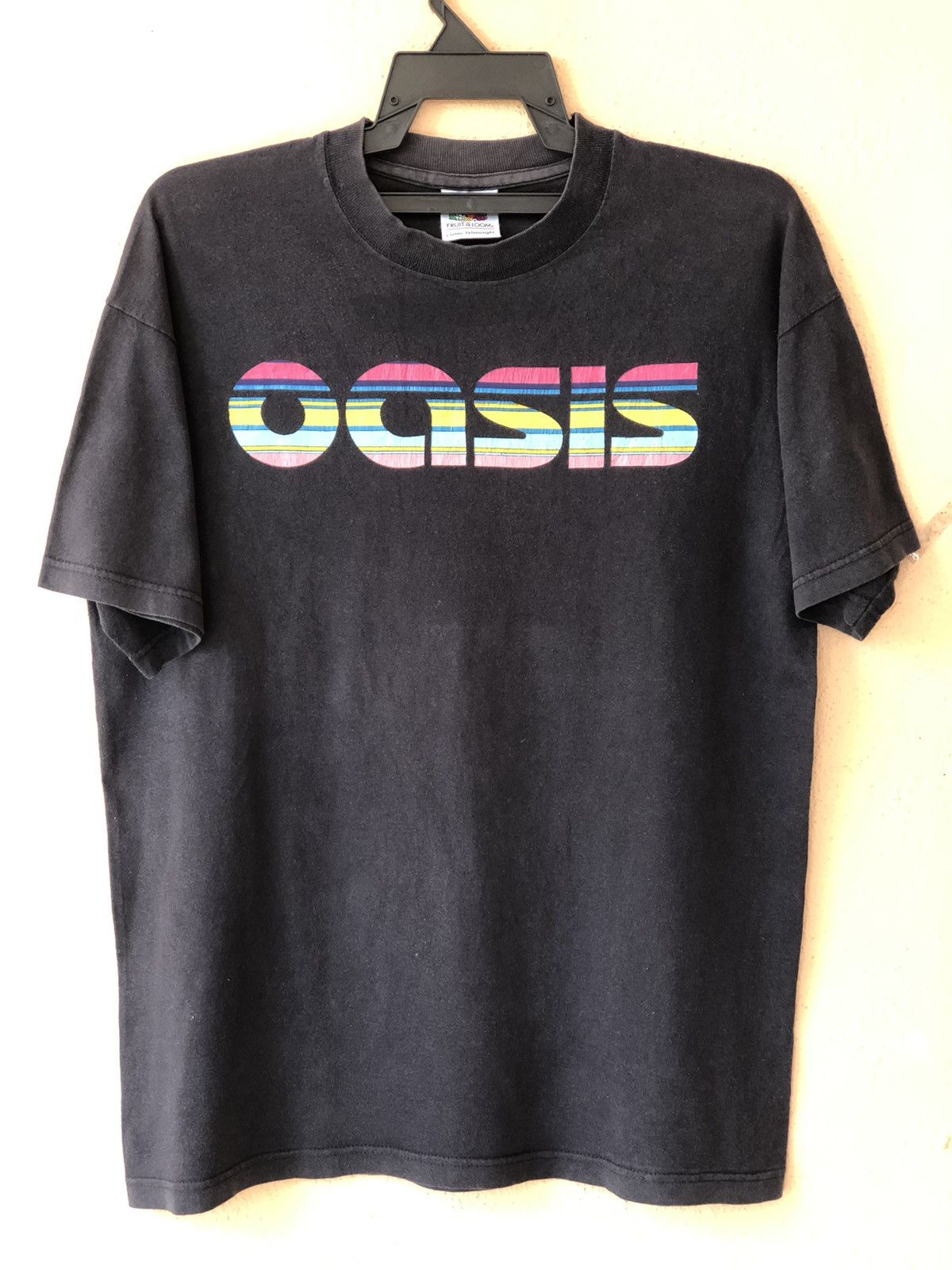 Vintage Y2k Oasis Colourful Logo Indie Britpop T-Shirts, Hoodie, Sweatshirt | FlexRushtees.com