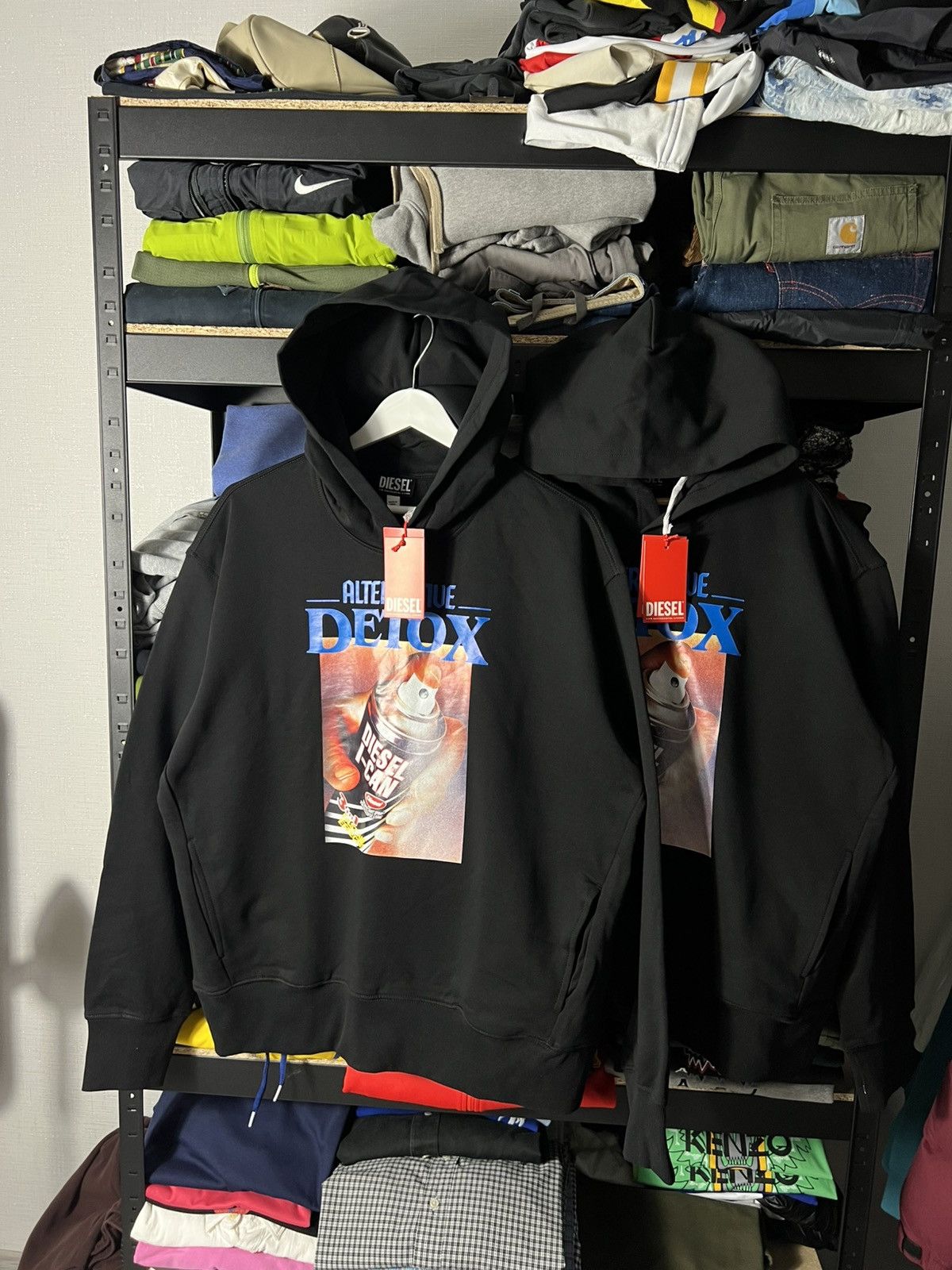 Nwt Diesel Alternative Detox Graphic Hoodie Black Size L T-Shirts, Sweatshirt | FlexRushtees.com
