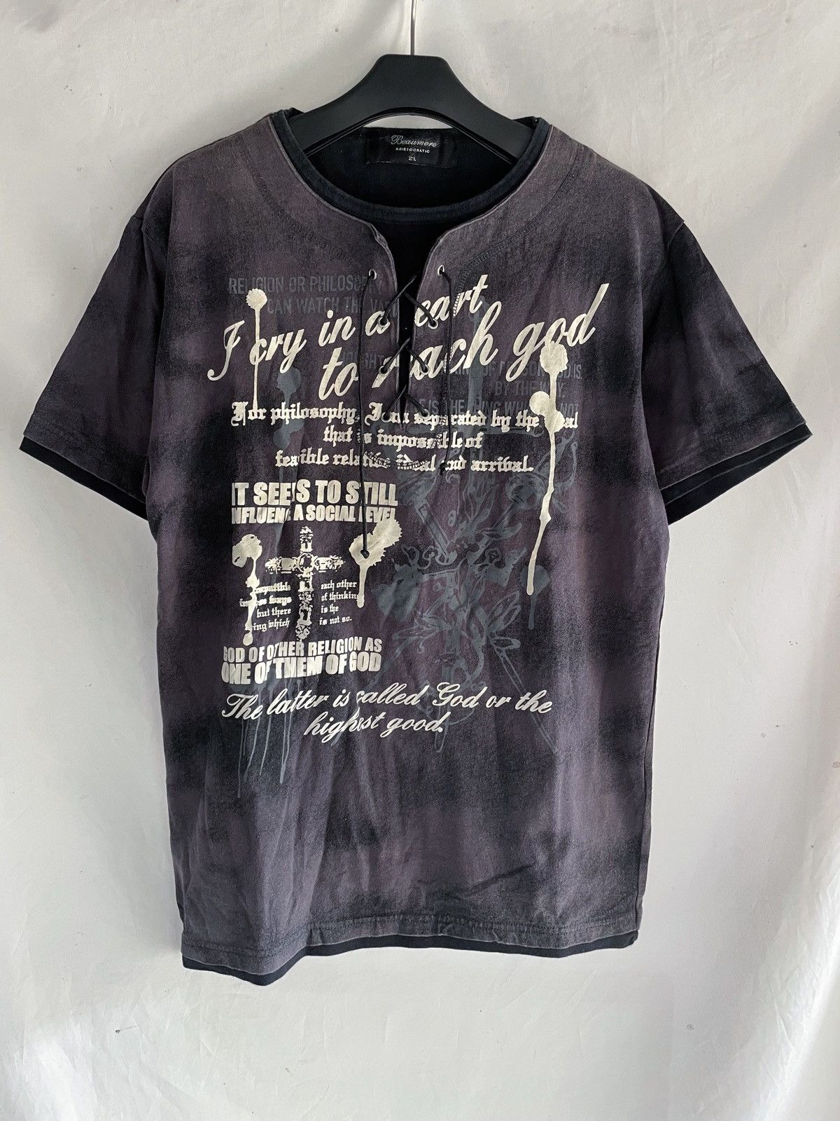 Japanese Beaumere Double Layer Punk Aristocratic Quotes Tee Hoodie, Sweatshirt | FlexRushtees.com