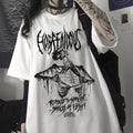 Vintage Summer Goth Tee Aesthetic Loose Punk Dark Grunge Hoodie, Sweatshirt | FlexRushtees.com