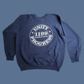 Vintage Hanes Sweatshirt Men Xl Blue 50 50 Crewneck Graphic Print Union Medical Healthcare 80s