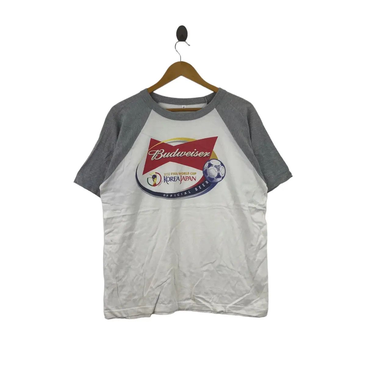Vtg Budweiser 2002 Japan Korea World Cup Tee Shirt Hoodie, Sweatshirt | FlexRushtees.com