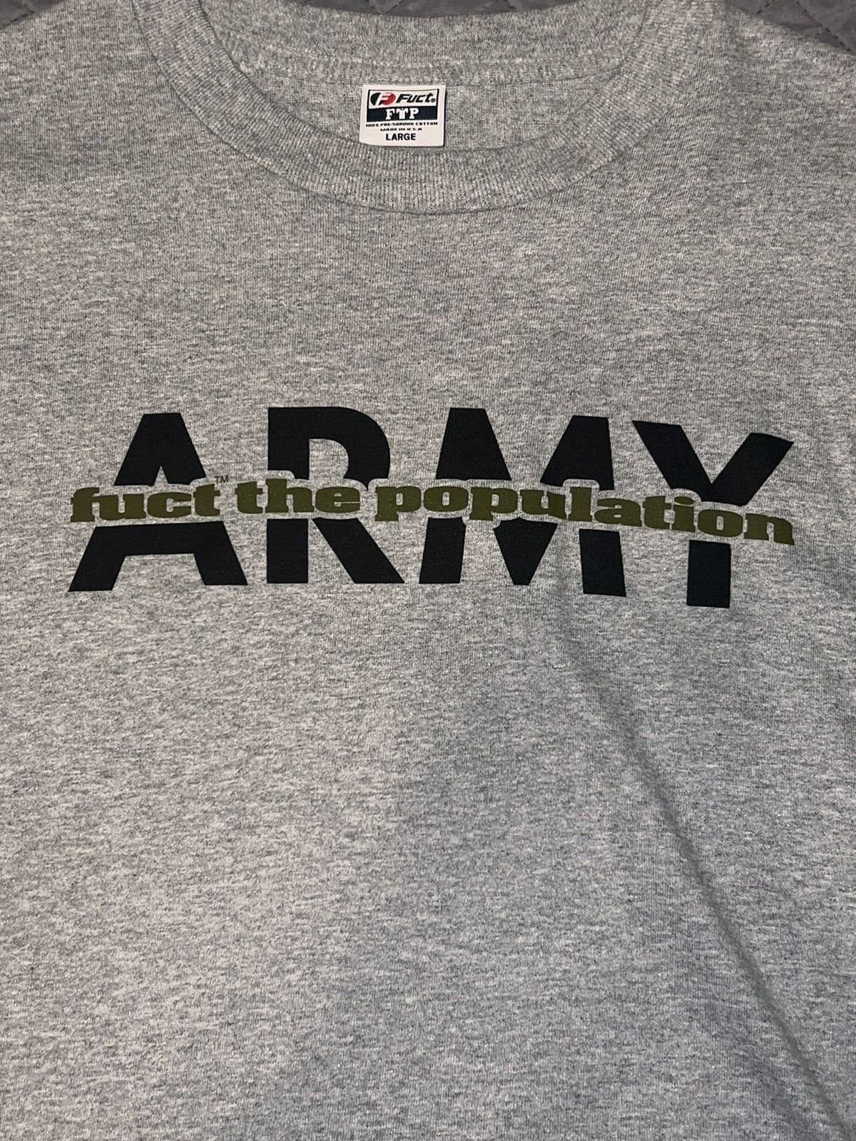 Fuck The Population Fuct X Ftp Army Tee Grey Hoodie, Sweatshirt | FlexRushtees.com