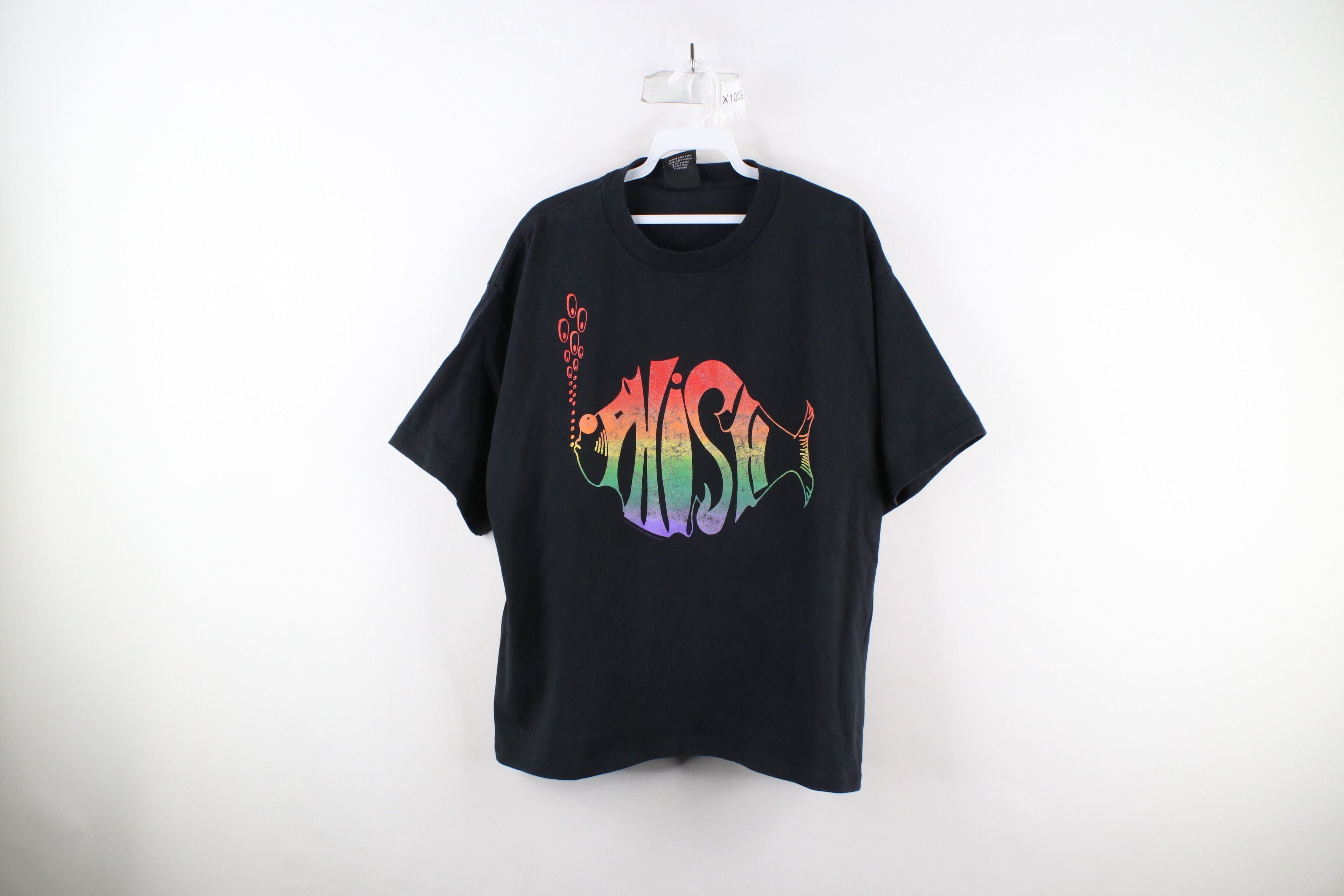 Vintage 90s 1995 Tour Phish Band T Shirt Black Cotton Usa Hoodie, Sweatshirt | FlexRushtees.com