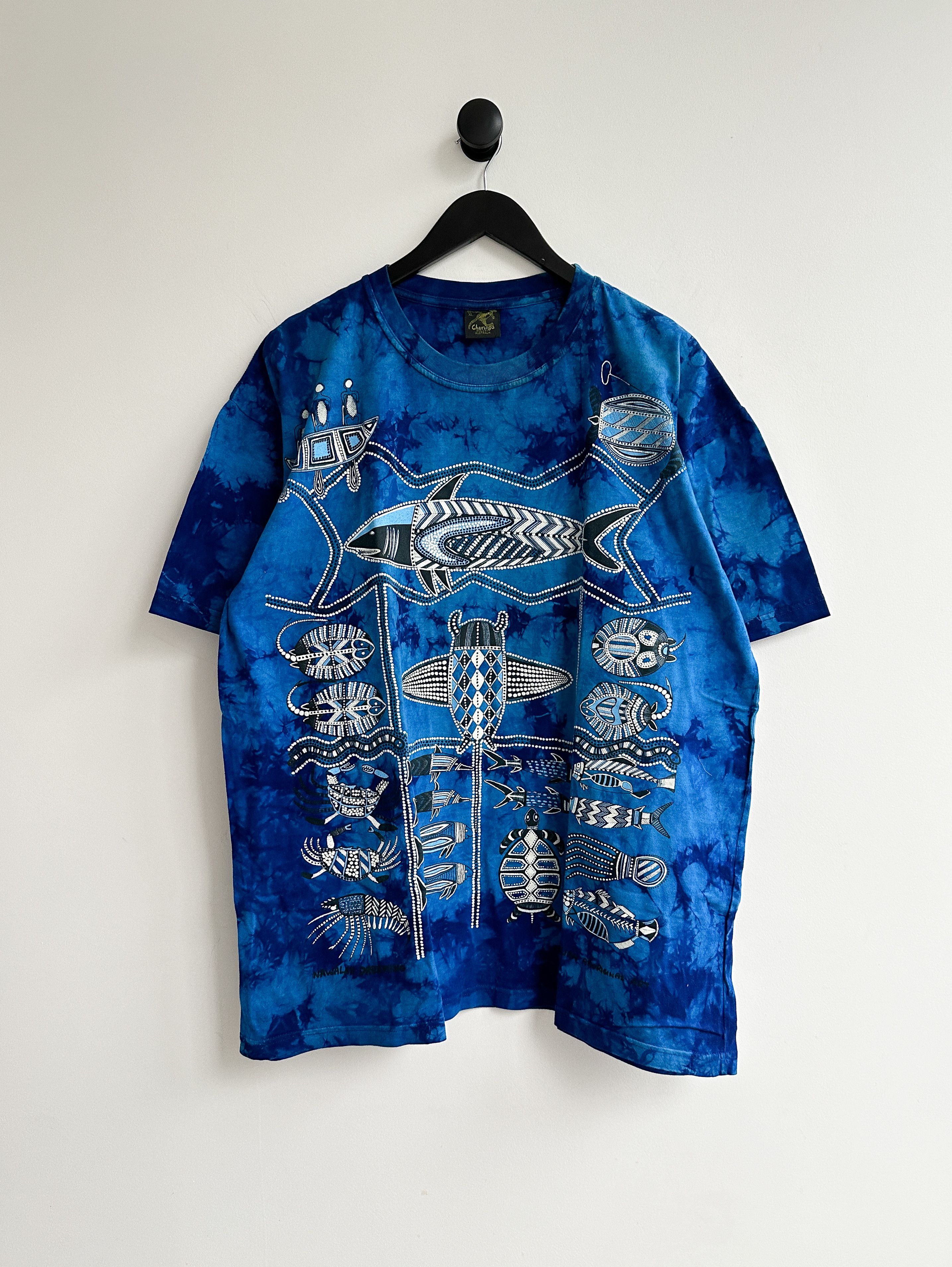 Man Made In Australia Vintage Ocean Fish Printed Tee