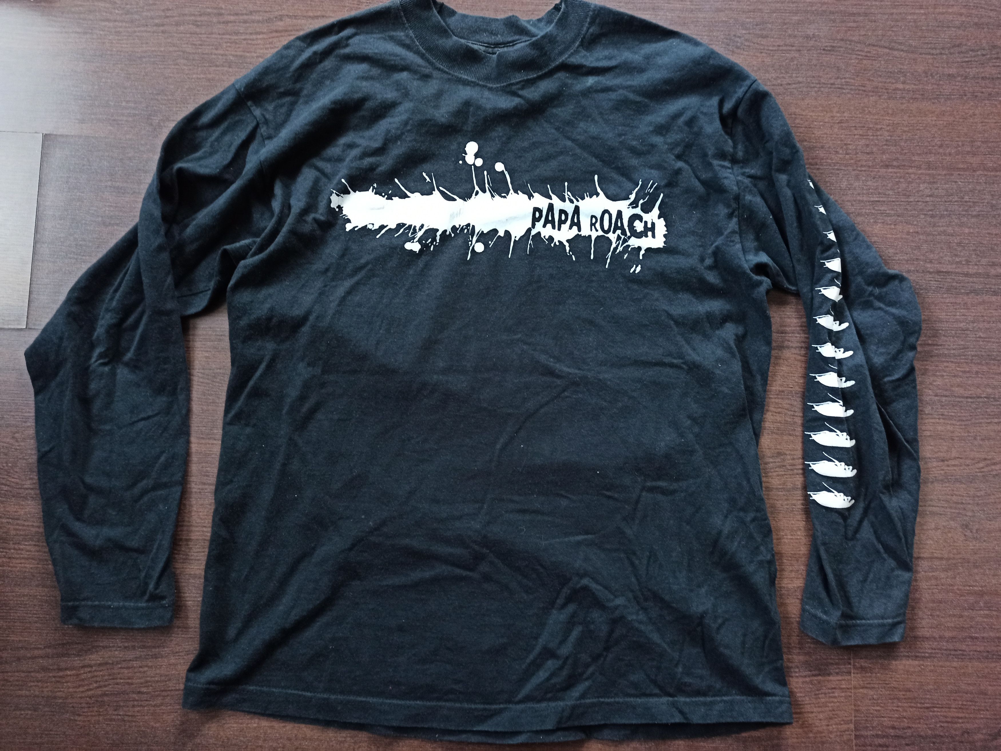 Band Tees Longsleeve Papa Roach Vintage 90s Screen Stars Metal Rock
