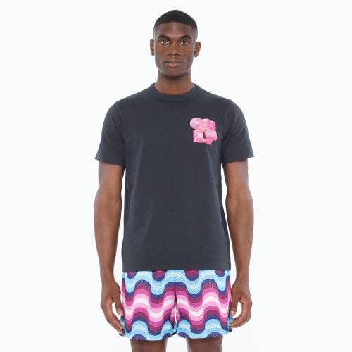 Cult's Short Sleeve Crew Neck Tee "Marker Logo" in Steel