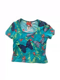 Kenzo Psychedelic Blue Butterfly Short Sleeve Top