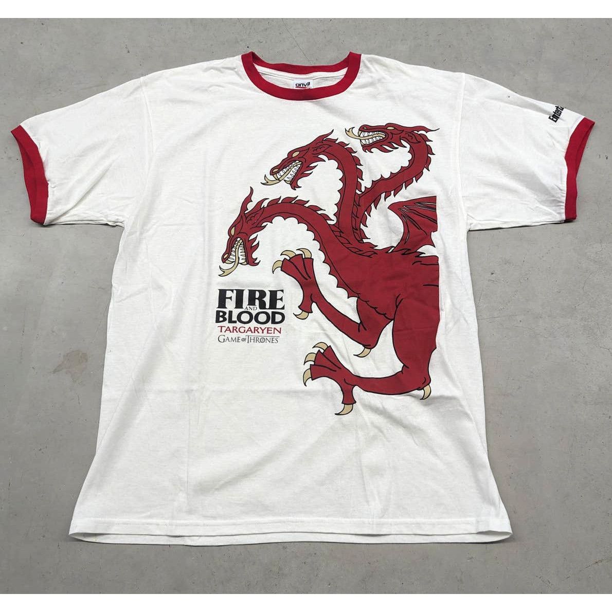 Vintage Game Of Thrones Fire And Blood Promo T Shirt