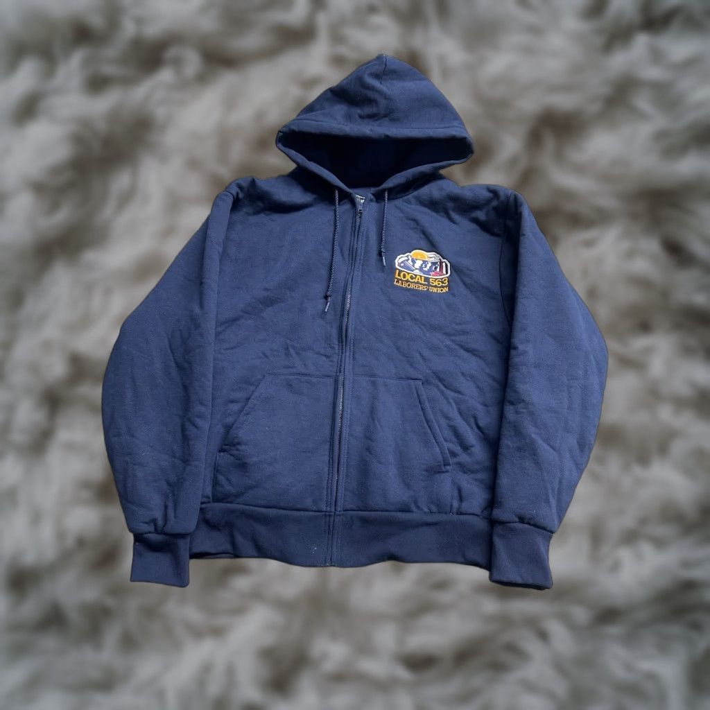 Vintage Camber Hoodie Full Zip Lined Thermal Mens Xl Navy Blue Usa Made In Usa Winter Fall S T-Shirts, Sweatshirt