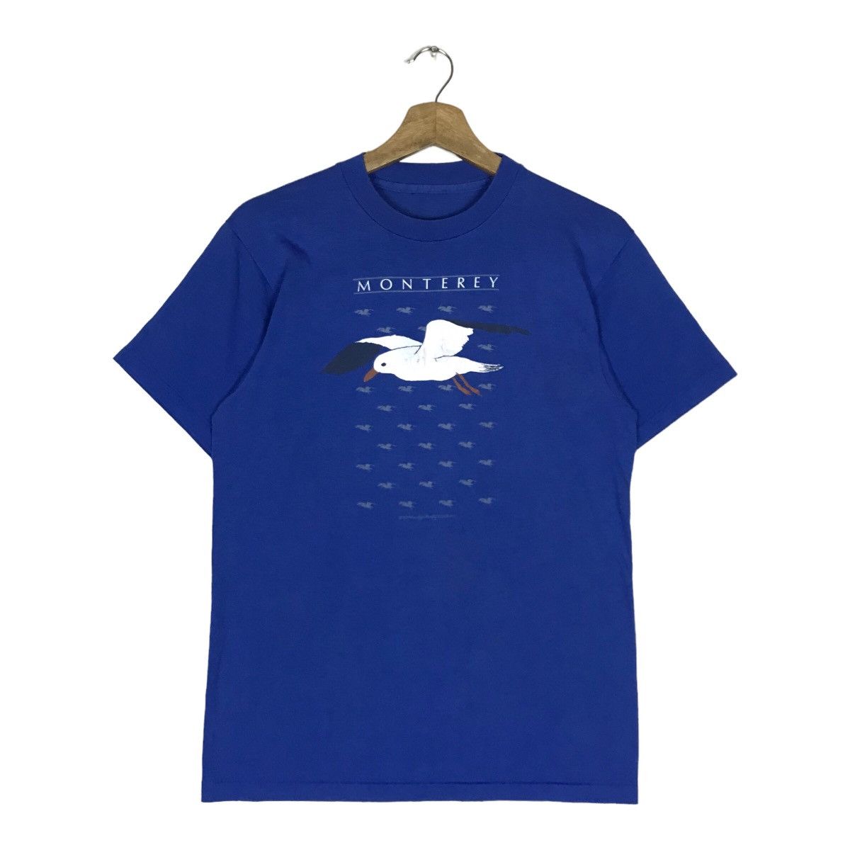 Vintage 80s Monterey Illustration Art Tee Shirt Hoodie, Sweatshirt | FlexRushtees.com