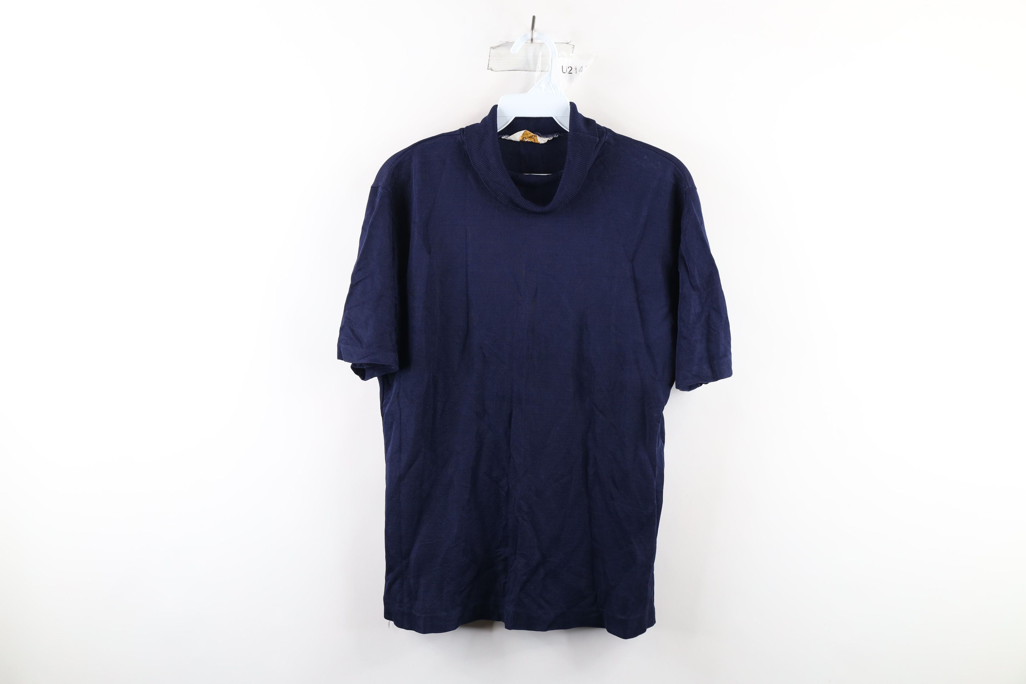 Vintage 50s 60s Streetwear Knit Turtleneck T Shirt Usa