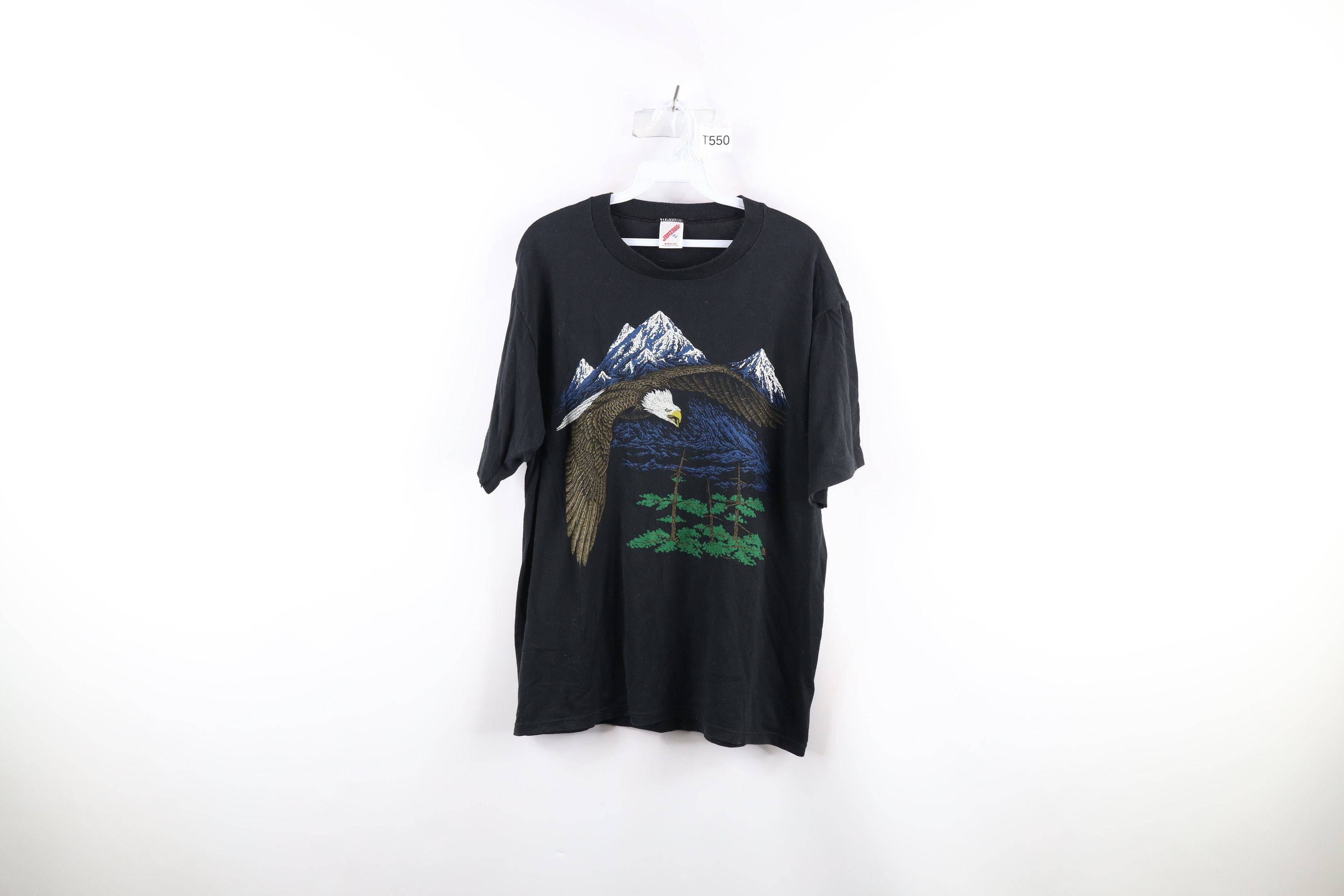 Vintage 90s Streetwear Nature Eagle Mountains T Shirt Usa