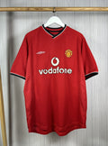Umbro Vintage 2000 02 Manchester United Umbro Vodafone Jersey L