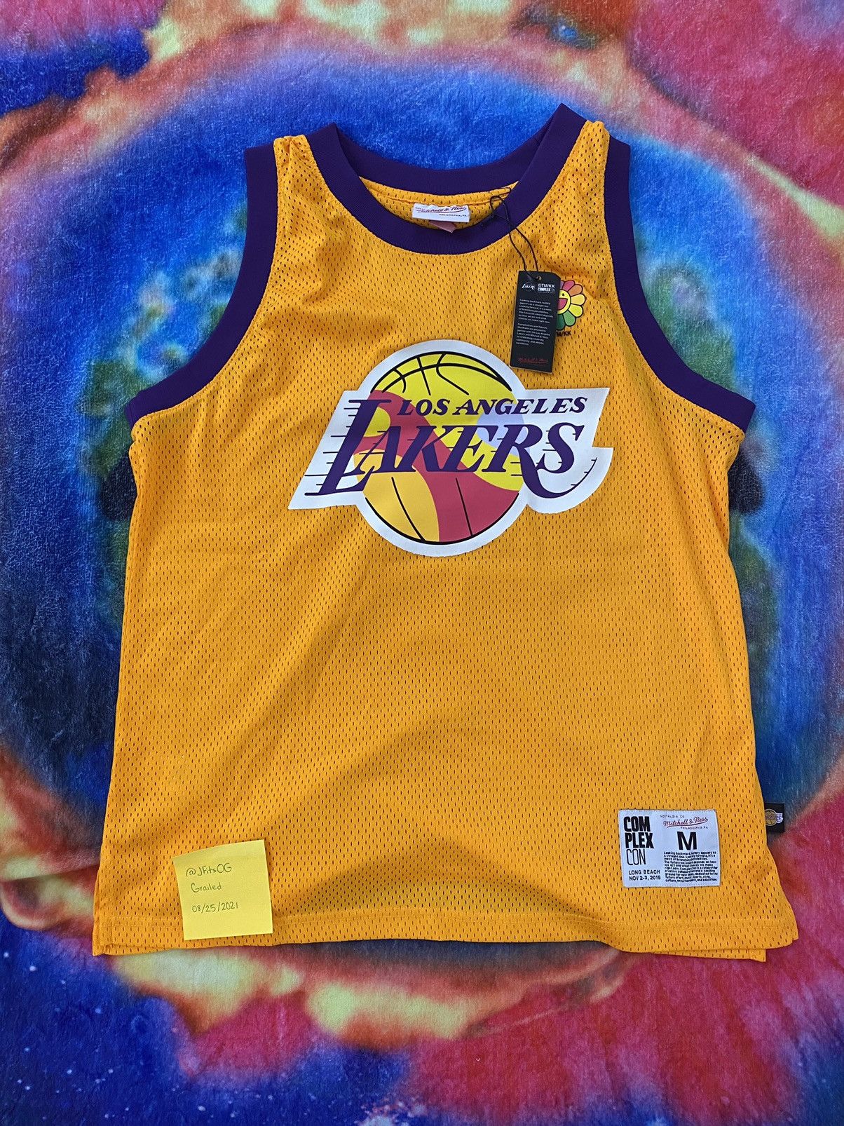 Takashi Murakami Complexcon X Murakami La Lakers M N Basketball Jersey Yellow T-Shirts, Hoodie, Sweatshirt | FlexRushtees.com
