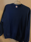 Vintage Jerzees Blank Blue Crewneck Sweatshirt