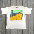 Vintage 80s 1985 Wildwood Productions Art Tee T Shirt Sz L Large White Cotton Crew Neck Shor Hoodie, Sweatshirt