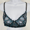 Fenty 34d Shining Star Teal Silver Unlined Demi Bra