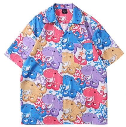 Vintage Water Color M Beach Shirts