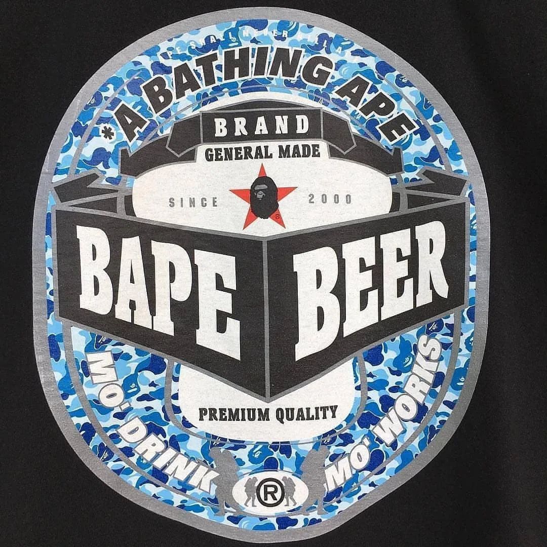 Vintage Bape Beer Tee Hoodie, Sweatshirt | FlexRushtees.com