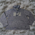 Armour Under Armour Heat Gear Hoodie Men S M Gray Pullover Logo Solid Metal