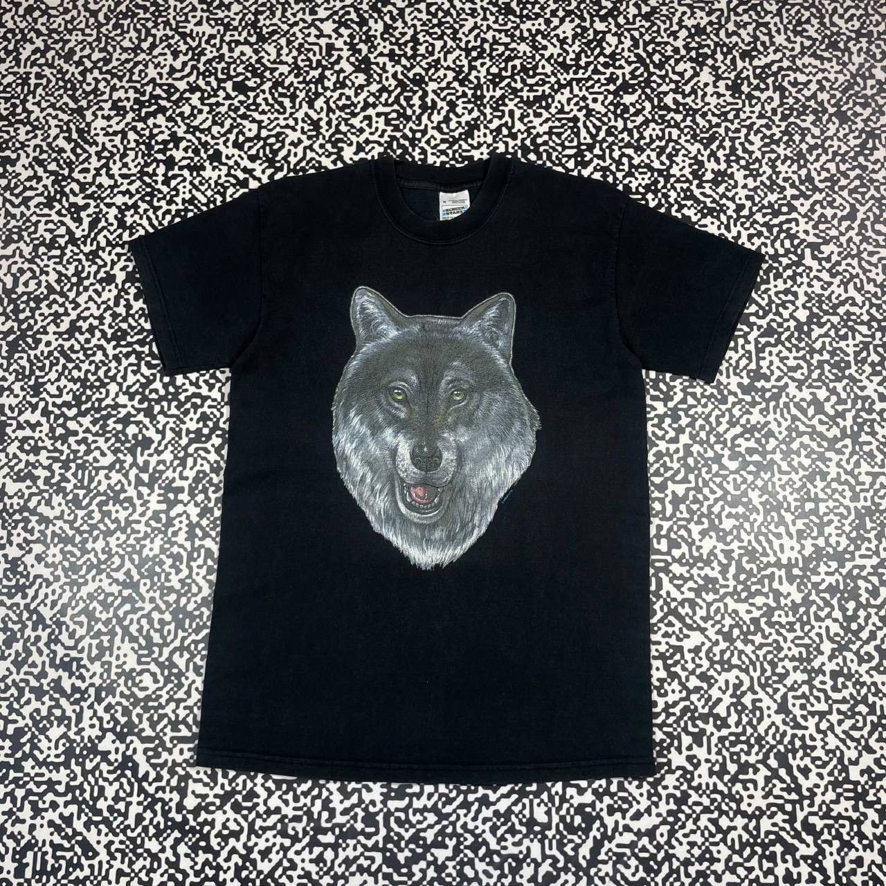 Japanese Brand Vintage Y2k Wolf Big Logo Faded T Shirt Japanese Style Hoodie, Sweatshirt | FlexRushtees.com