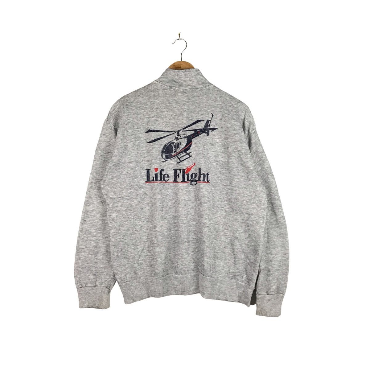 Vintage Bassett Walker Sweatshirt Half Zip Life Flight