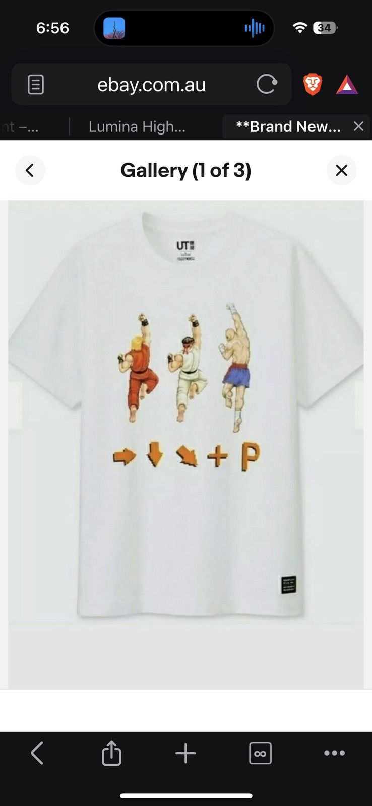 Street Fighter Uniqlo Size M Tshirt