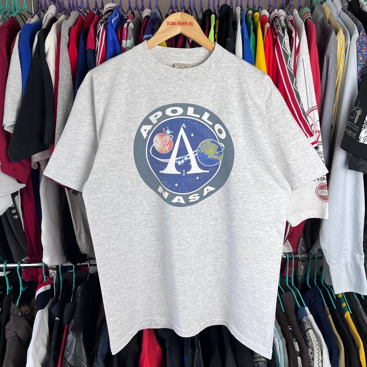 Vintage 1972 Nasa Apollo Tshirt Moon Space Center Size L
