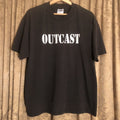 Vintage 90s Travis Hanes Outcast Spell Out Gothic T Shirt Hoodie, Sweatshirt | FlexRushtees.com