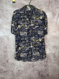 Vintage Geometric Abstract Silk Shirt Spring Italy Hoodie, Sweatshirt | FlexRushtees.com
