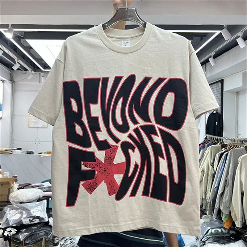 Vintage Oversized Loose T Shirt Men Creative Letter Slogan Hoodie, Sweatshirt | FlexRushtees.com