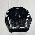 White Off White Fw17 Diag Galaxy Brushed Crewneck Sweatshirt T-Shirts, Hoodie | FlexRushtees.com