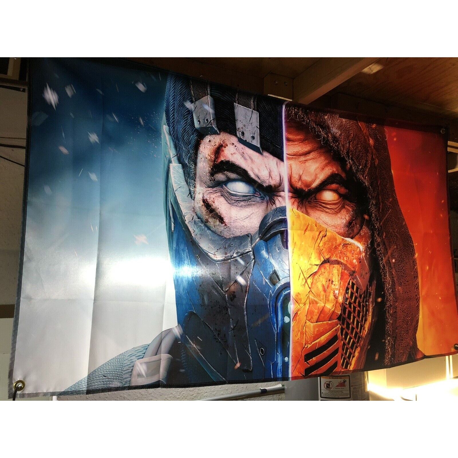 Other Mortal Kombat 5ft Sub Zero Scorpion Poster Flag Ii Fatality