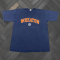 Vintage Wheaton College T Shirt Blue Xl Men Cotton Crew Neck 90s The Cotton Exchange Usa Col Hoodie, Sweatshirt