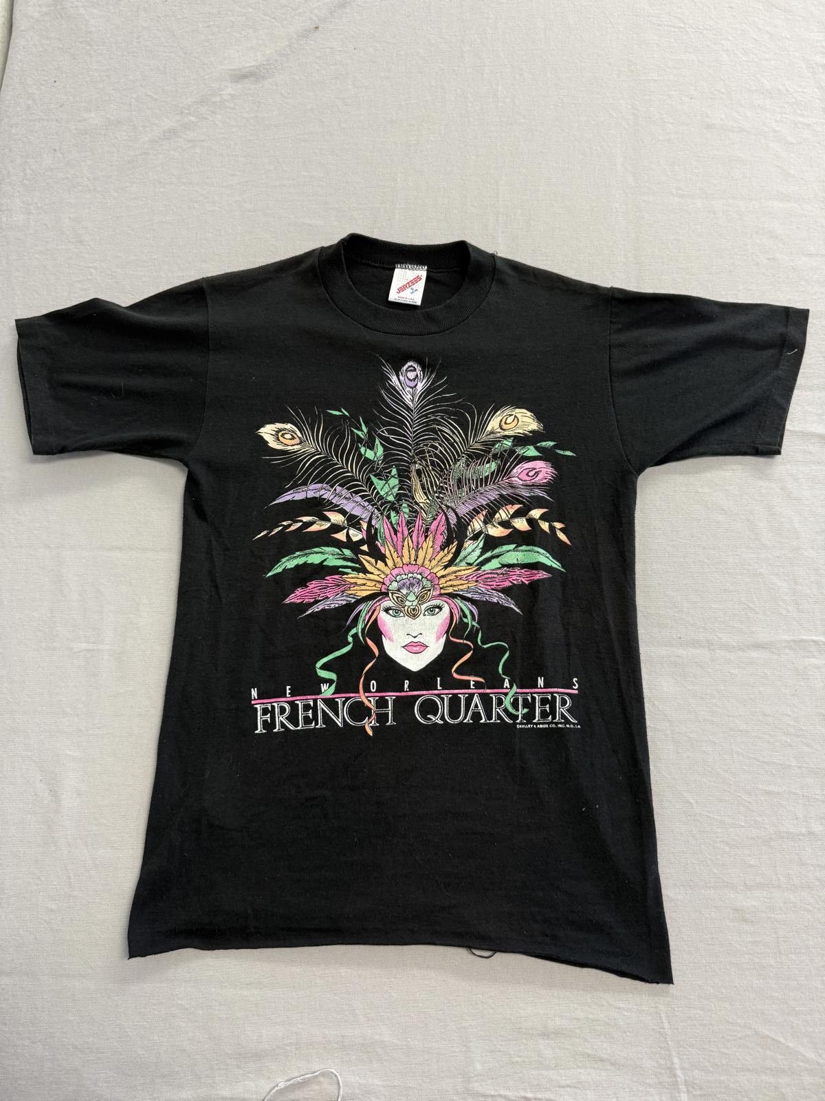 Jerzees Vintage 80s Mardi Gras T Shirt New Orleans French Quarter S Hoodie, Sweatshirt | FlexRushtees.com